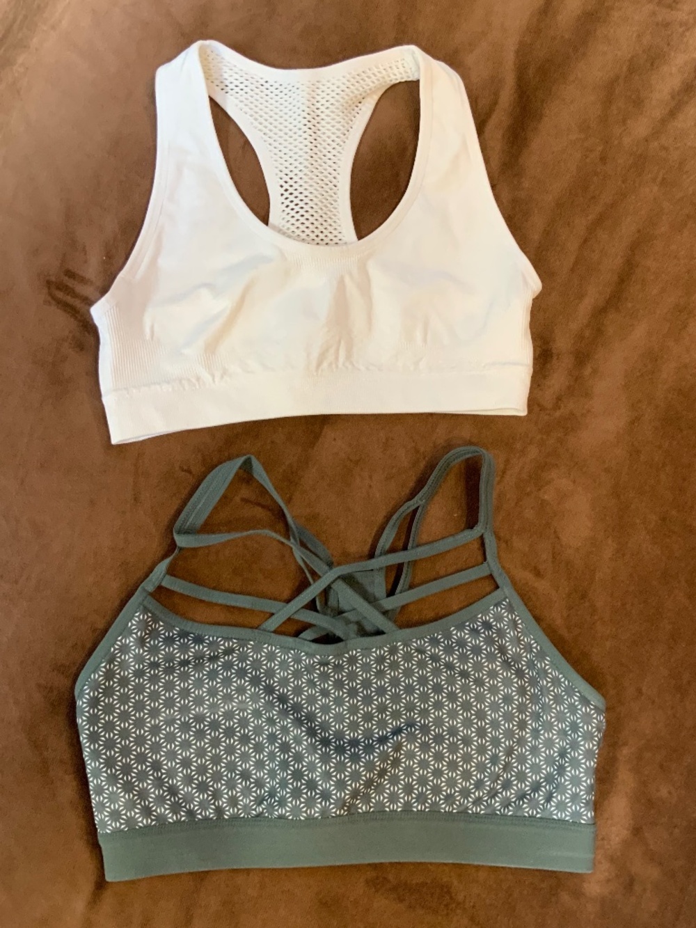 Champion Green White M Forever 21 White M Sports bras Gym Active Workout Sporty